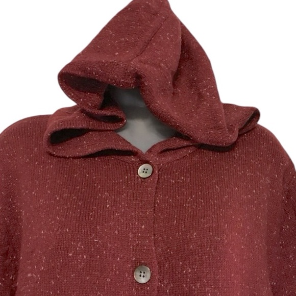 Isabella Byrd by Anthropologie EC buttoned down hooded cardigan.  Size large - Picture 6 of 7
